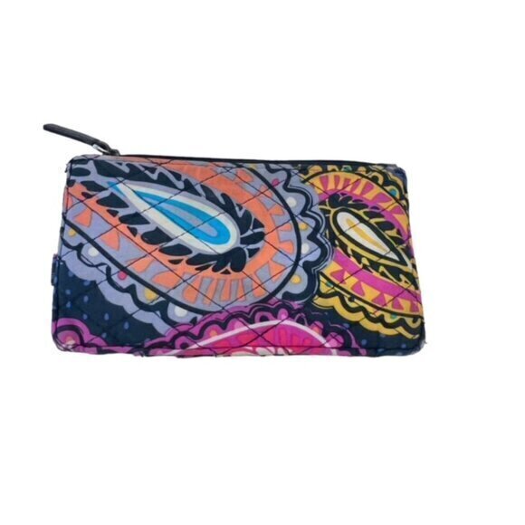Vera Bradley Twilight Paisley Wallet - Very Cute - Card Holder Zip Pocket - Picture 2 of 5